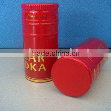 hotstamping pilfer proof aluminum caps used vodka