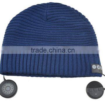 Mens Ladies Knitted Woolly Winter Beanie Wireless Bluetooth Hat Cap Mic Speaker