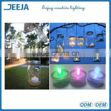 Party Decoration RGB Color Plastic Led Tea Light, Candle Light, Wireless Flameless Light