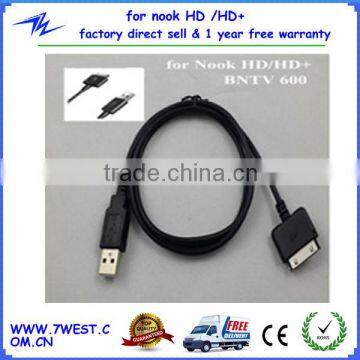 2014 hot selling for Nook HD/HD+ BNTV 600 USB sync and charge data cable