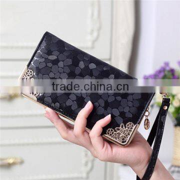 Elegant PU Leather Woman Bling Wallet Laides Latest handbag Purse