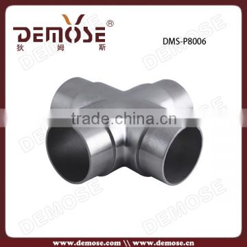 four way tee pipe fitting for handrail