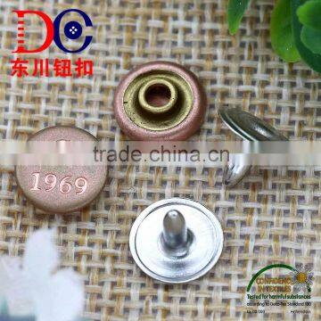 SGS Fashion Metal Jean Rivet With Embossed Logo Rivet Stud for Shoes photo-3