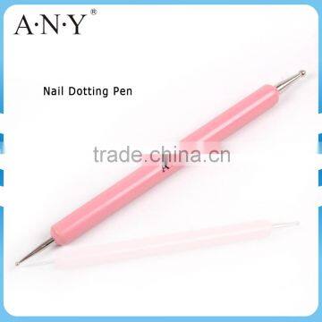 ANY High Quality Stainless Steel Tip Nail Art Dotting Pen Pink Wood Handle