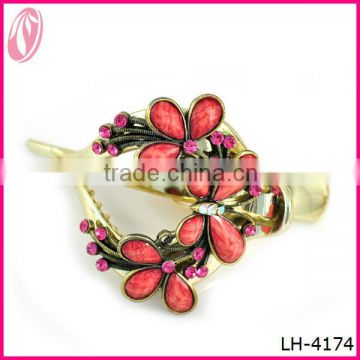 Metal Fashion Barrettes With Red Crystal, Beak Hair Clips More Fashion Style For Choose