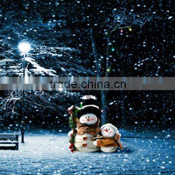 2015 Hot Sell Lovely Snowman Christmas Led Canvas Wall Art