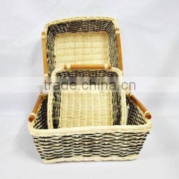 Vietnam wicker basket rattan basket in black