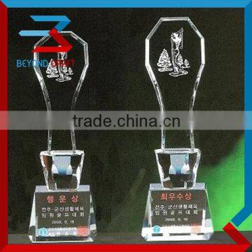 Clear Crystal Mark Award Crystal Theme Trophy