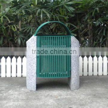 Concrete outdoor garbage bin metal garbage bin