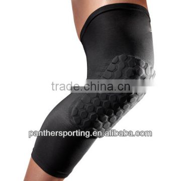 Compression knee sleeve and padding, sports knee pad,Hexagon padding knee sleeve black