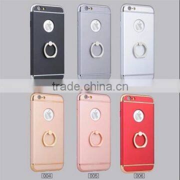 The latest exclusive design with ring buckle three sections of mobile phone case metal+pc cover for iphone 7 and 7 plus