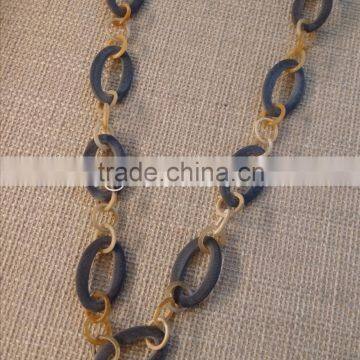 Unpolished horn necklace