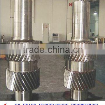 alloy steel large forged spur gear shaft / helicar gear