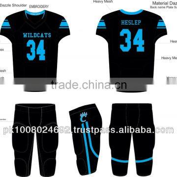 Black American Football Uniform