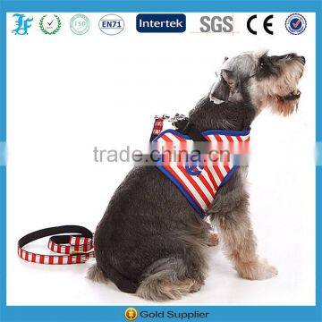 Blue & White Striped Sea Navy Pet Dog Harness and Leashes