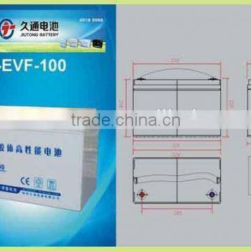 Electric vehicle battery/EVF battery 12V100AH for golf car