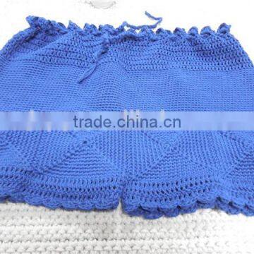 Handmade crochet knitted beach shorts , beach shorts for ladies