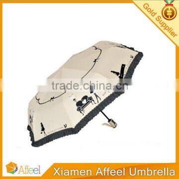 3 folding auto open and close umbrella