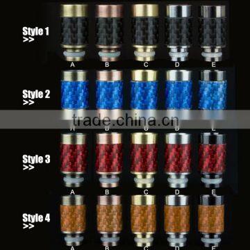 New Design Colorful Carbon Fiber Drip Tip E-cigarette Drip Tip Large in Stock photo-2