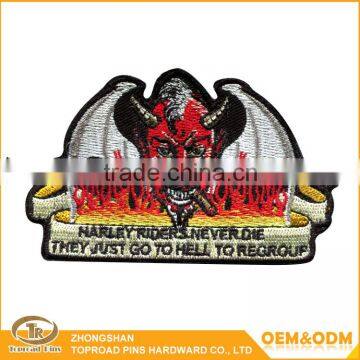 Garments accessories manufacturer in china custom woven clothing embroidery gun patch