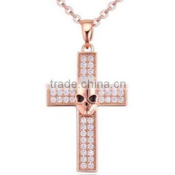 22223 cross necklace pendant brass choker necklace