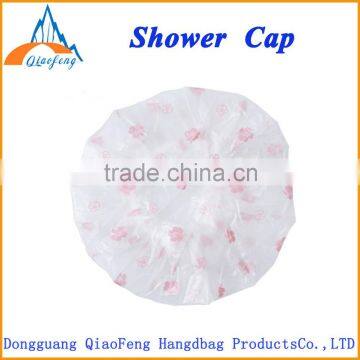 Best Sell 100% Waterproof Transparent PEVA / PVC Printed Shower Cap