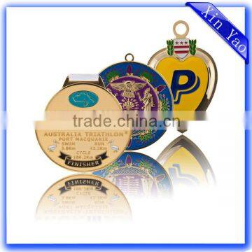 Promotional Zinc Alloy Gold Enamel Custom Shaped Medal photo-6
