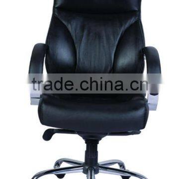 PU Leather Chromed Armrest and Base Buffalo Top Leather Office Chair AGS-6017-1