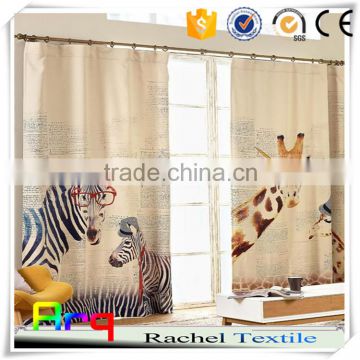 3D printed linen/cotton fabric for wall/window curtain in living/bedroom/children room