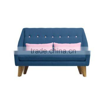 S001A Wooden sofa with loose cushions