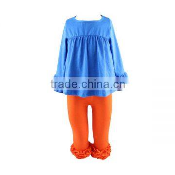 Wholesale ruffle outfits for girl winter girls boutique high quality outfits girl