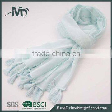 Viscose Viscose Scarf Women Tassels Multi-color Silk Scarf photo-4