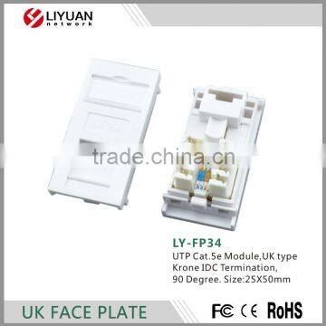 LY-FP34 Network Faceplate Information UTP Cat.5e Module Faceplate Telecommunication Networks