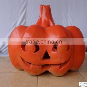 Fiberglass pumpkin statue , large size pumpkin craft