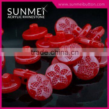 Fashion Candy Color Shank Flower Acrylic Buttons