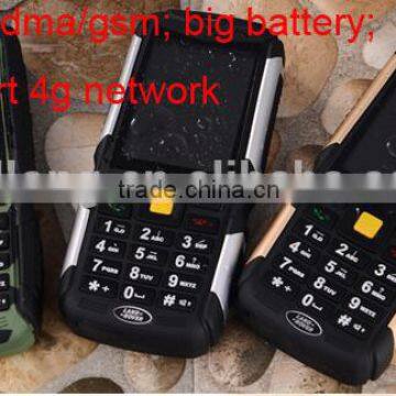 three CDMA/GSM Dual Mode Rugged Mobile Phone 2.4 Inch 3 SIM Card 4500mAh Battery Bluetooth V2.1