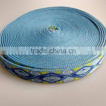 Hot sale woven fabric pattern decorative polyester jacquard cotton tubular webbing