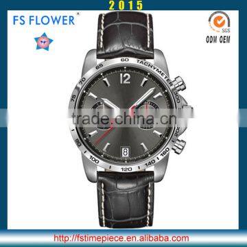 FS FLOWER - Upscale Men's Classic Series Japan Mov't Stainless Steel Watch Chronograph