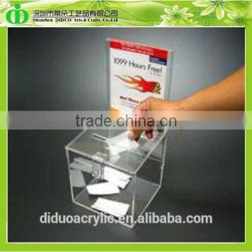 DDD-0148 Trade Assurance Cheap Glass Donation Box