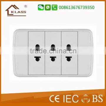PC Material White Color 3 Gang 1 Way Electric Wall Power Switch photo-4