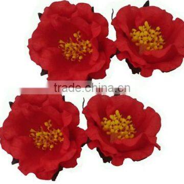 Bulk pack 50 pcs handmade Bright Red Rose paper flower size 2.5"