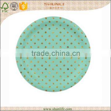 China bamboo color paper plates