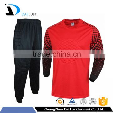 Daijun oem high quality breathable polyester men custom printed red long sleeve football jersey