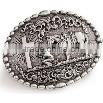 Western Men's Cowboy Prayer Belt Buckle