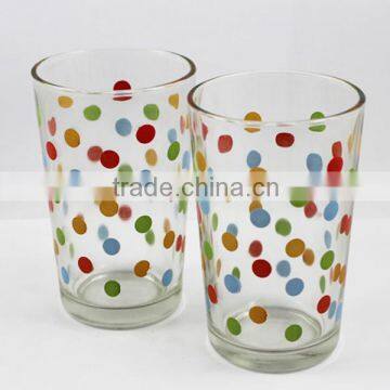 full logo printing Glass Cheap Drinking Cups