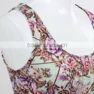 F5S15064 Women Printed Design Tank Top Manufacturing photo-4