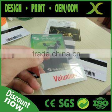 CR80 PVC Plastic Clear card/ Transparent business card/ Gift card