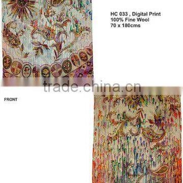 Digital Print HIGH FASHION WOOL SHAWLS