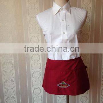 Custom Work Short Waist Apron - Embroidered Logo