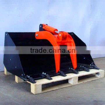 Skid Steer Loader Bucket Grapple Manure Forks